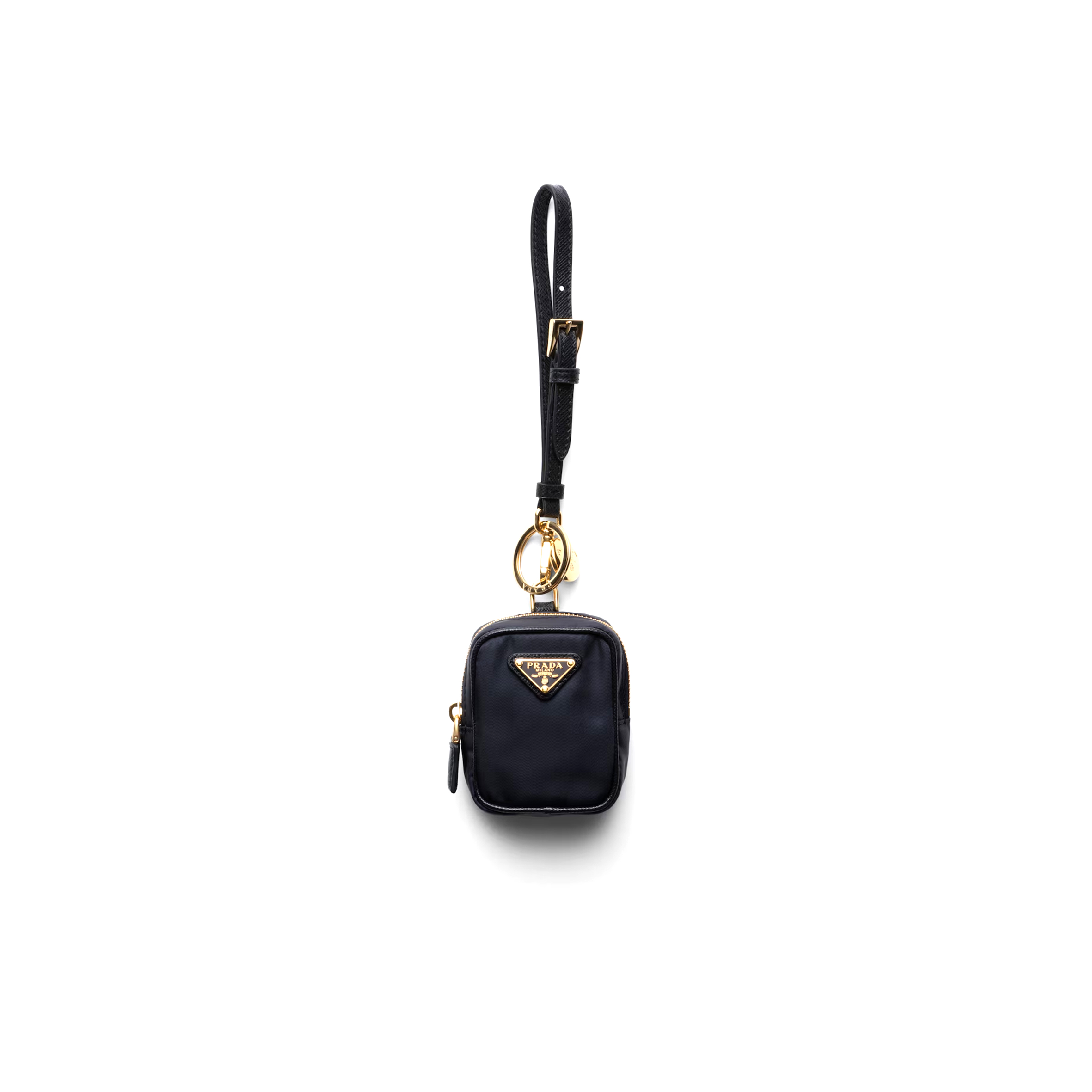PRADA RE-EDITION 1978 RE-NYLON MINI-POUCH WITH KEYCHAIN 1TT200 (7.5*6*2.5cm)